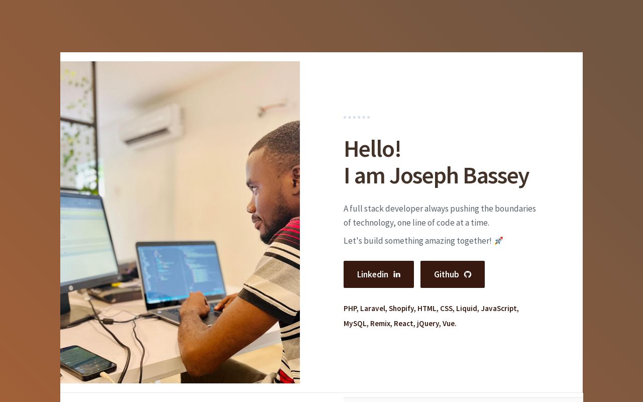 Joseph Bassey Portfolio